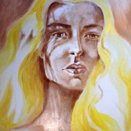lady oil painting